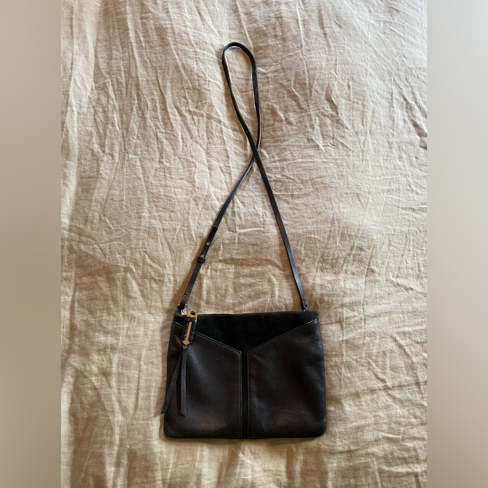 Stella and Dot Covet Black Leather Crossbody Purse